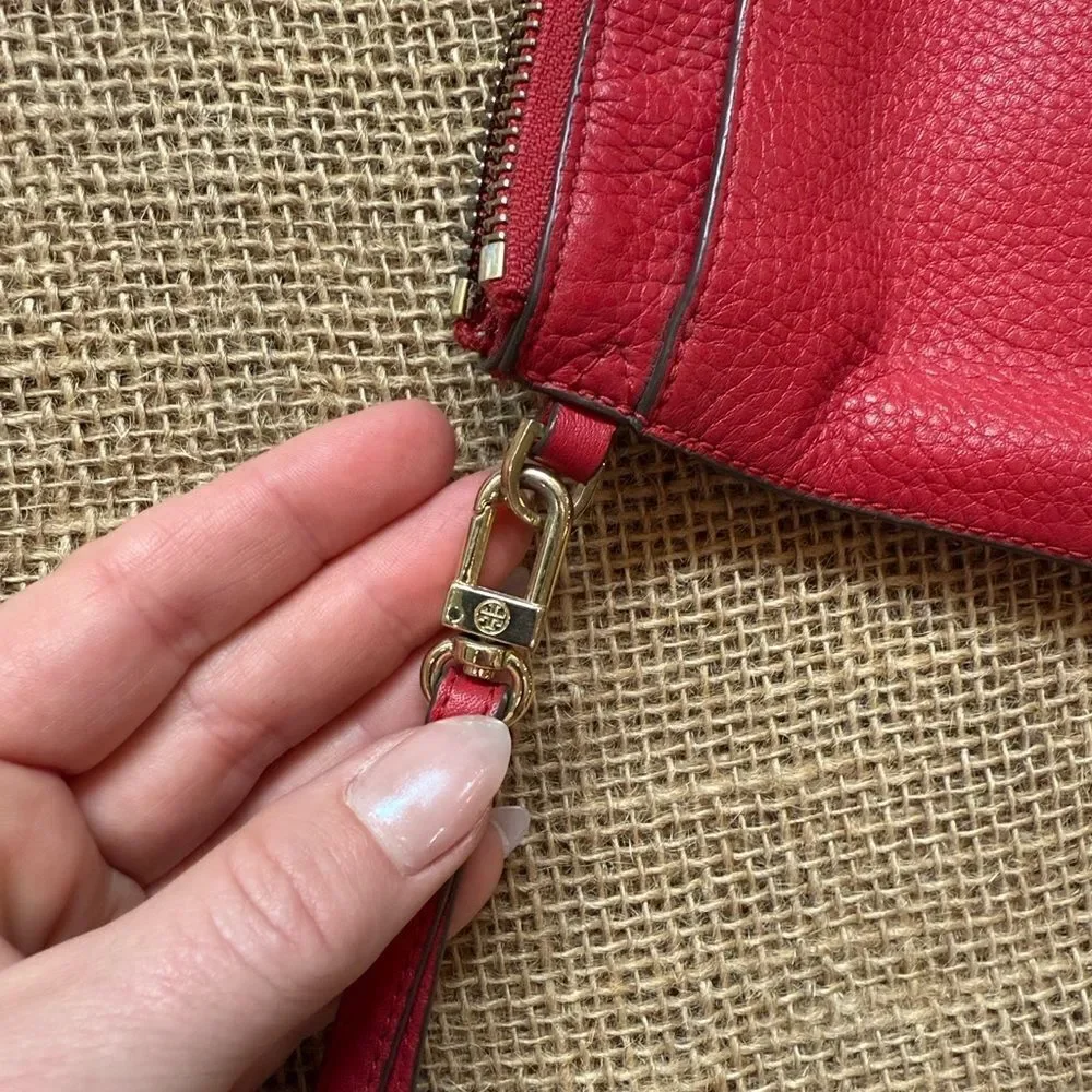 Tory Burch Vibrant Red Wristlet Clutch